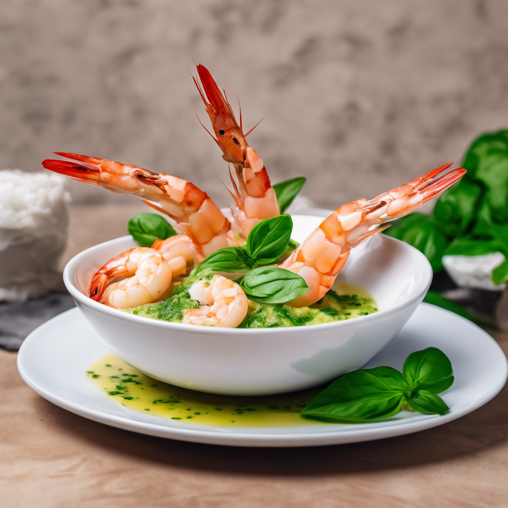 Garlic Butter Basil Sous Vide Prawns (1 KG)